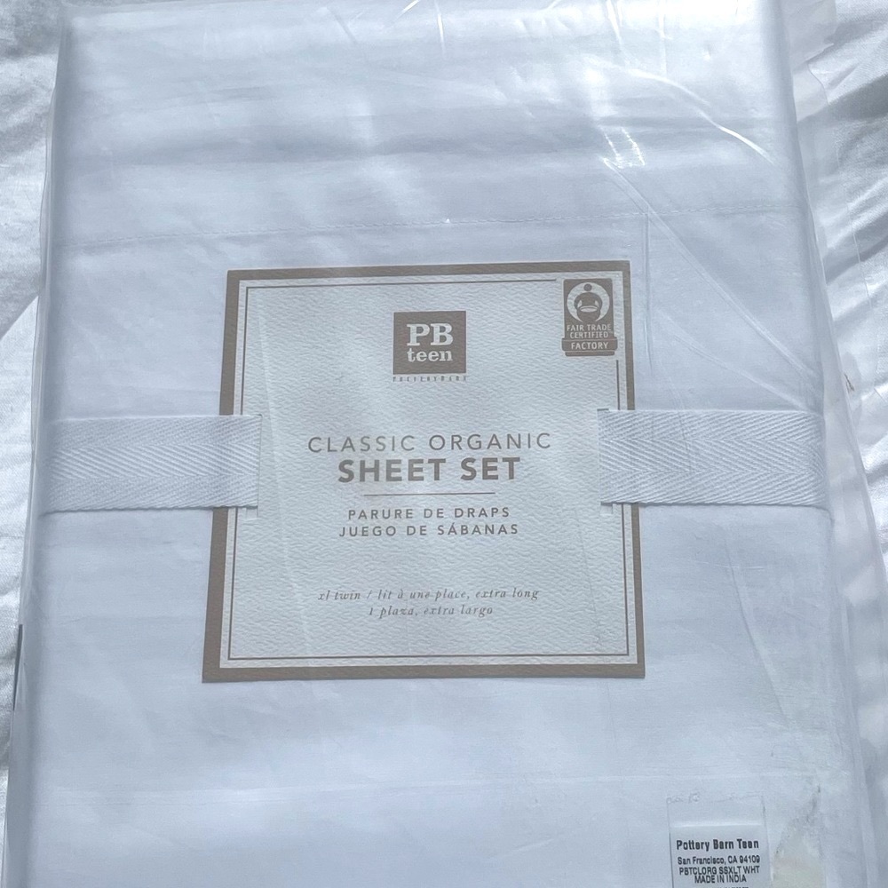 ❤️ PBteen Organic Cotton Sheet Set - Twin / Twin XL